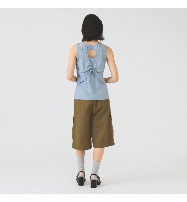 Ray BEAMS 「カットアウト レイヤード ノースリーブ」|Tシャツ・カットソー|