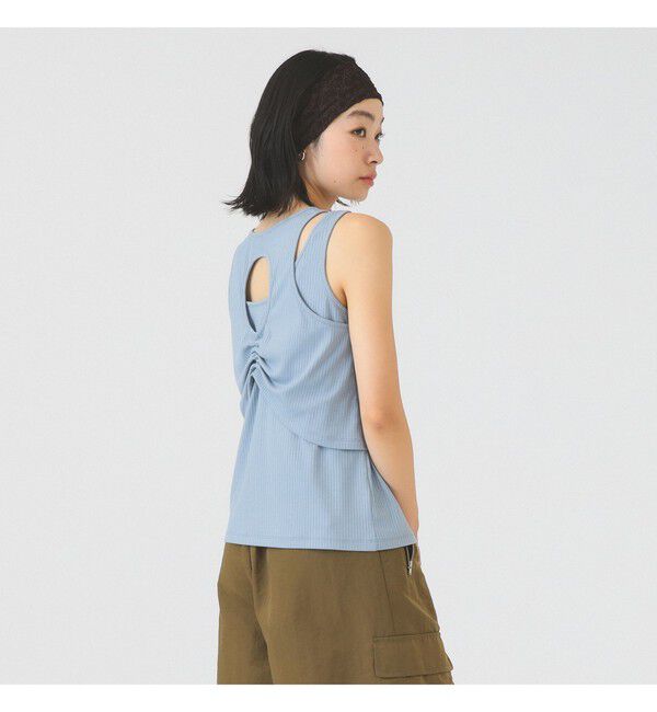 Ray BEAMS 「カットアウト レイヤード ノースリーブ」|Tシャツ・カットソー|