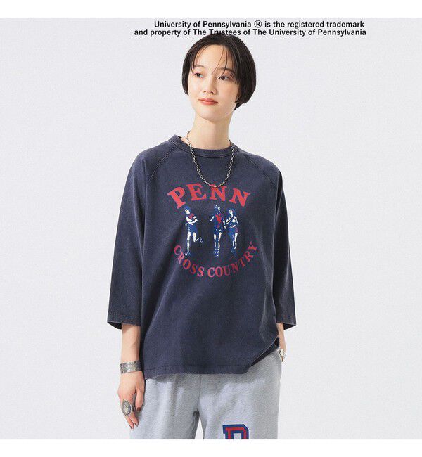 BEAMSBOY「【別注】GOOD ROCK SPEED / カレッジ ラグラン Tシャツ」|Tシャツ・カットソー|NAVY