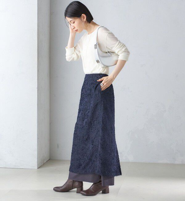 SHIPS for women「〈手洗い可能〉シアー ストレッチ クルーネック プルオーバー」|Tシャツ・カットソー|