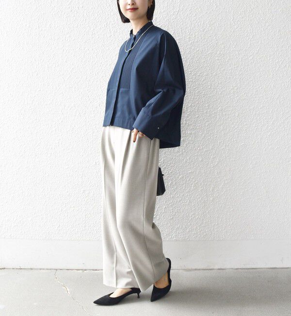 SHIPS for women「〈手洗い可能〉ピンタック ドルマン 長袖 シャツ」|シャツ・ブラウス|