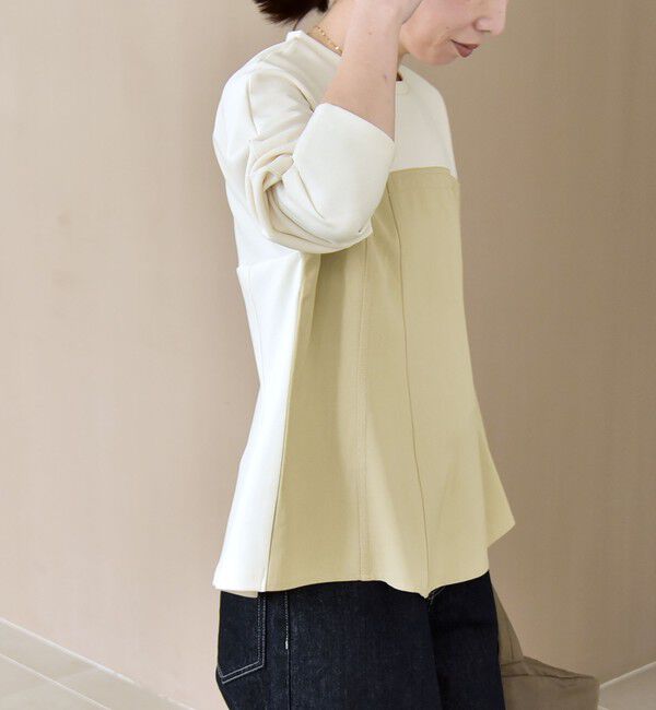 quaranciel「quaranciel:〈洗濯機可能〉カットジョーゼット ドッキング コルセット プルオーバー」|Tシャツ・カットソー|