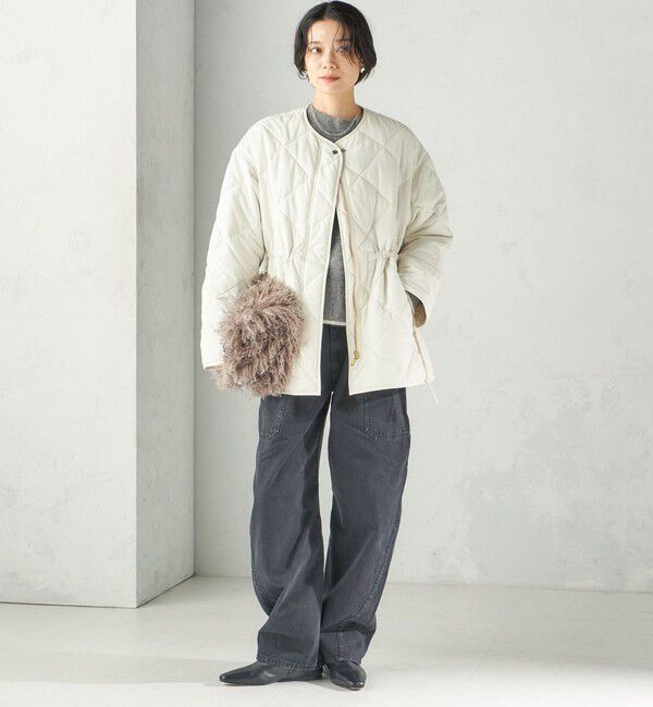 SHIPS for women「《予約》〈撥水加工/手洗い可能〉HEAT 中綿 キルティング ジップ ブルゾン」|ブルゾン・スタジャン|