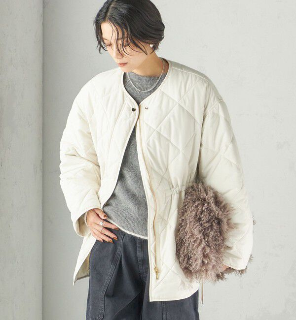 SHIPS for women「《予約》〈撥水加工/手洗い可能〉HEAT 中綿 キルティング ジップ ブルゾン」|ブルゾン・スタジャン|