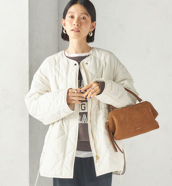 SHIPS for women「《予約》〈撥水加工/手洗い可能〉HEAT 中綿 キルティング ジップ ブルゾン」|ブルゾン・スタジャン|