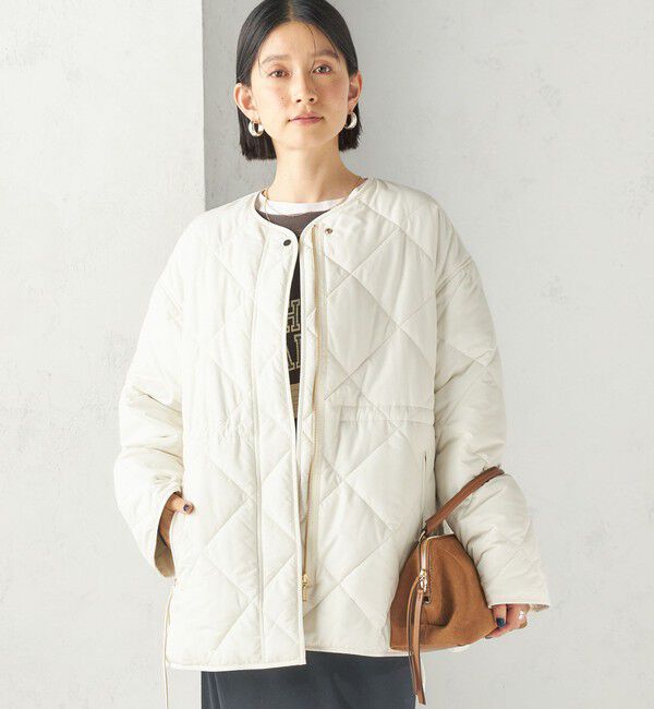 SHIPS for women「《予約》〈撥水加工/手洗い可能〉HEAT 中綿 キルティング ジップ ブルゾン」|ブルゾン・スタジャン|