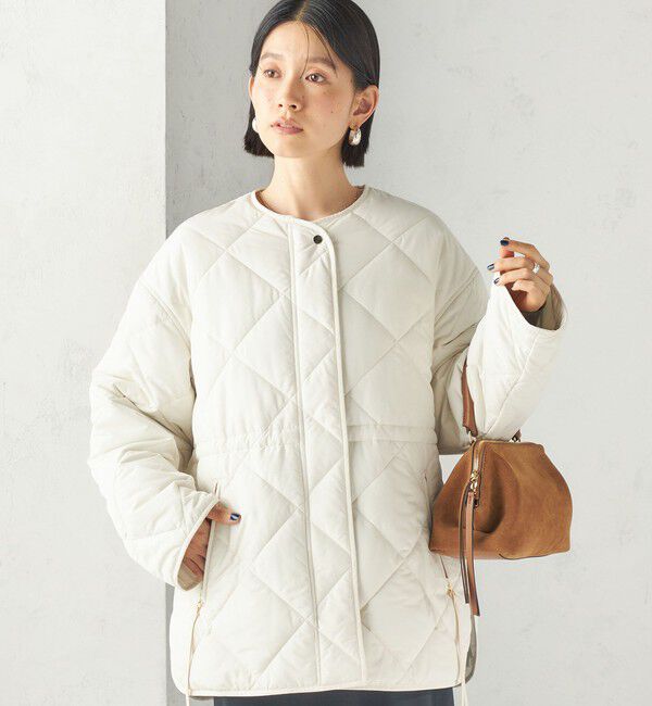 SHIPS for women「《予約》〈撥水加工/手洗い可能〉HEAT 中綿 キルティング ジップ ブルゾン」|ブルゾン・スタジャン|