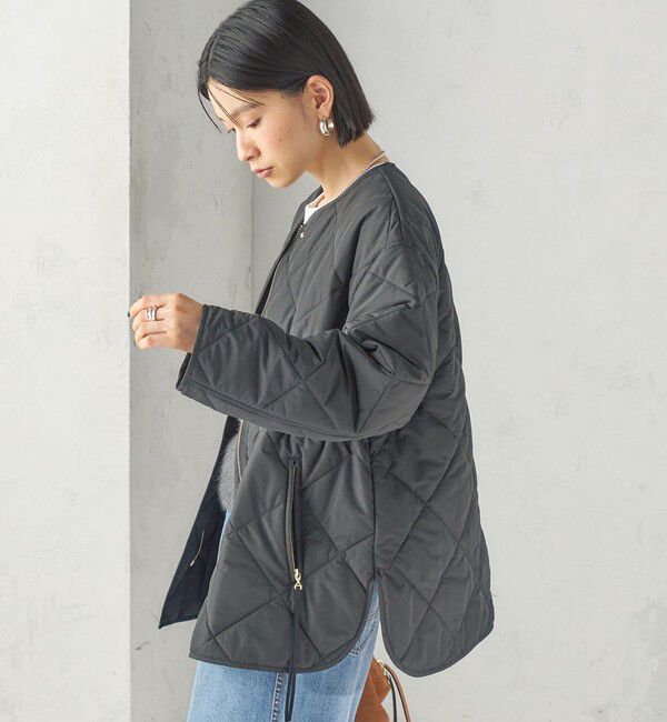 SHIPS for women「《予約》〈撥水加工/手洗い可能〉HEAT 中綿 キルティング ジップ ブルゾン」|ブルゾン・スタジャン|