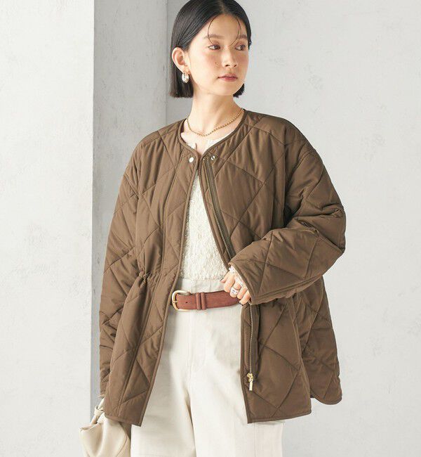 SHIPS for women「《予約》〈撥水加工/手洗い可能〉HEAT 中綿 キルティング ジップ ブルゾン」|ブルゾン・スタジャン|