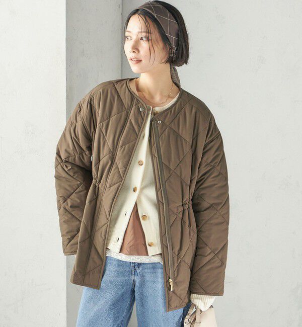 SHIPS for women「《予約》〈撥水加工/手洗い可能〉HEAT 中綿 キルティング ジップ ブルゾン」|ブルゾン・スタジャン|