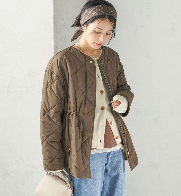 SHIPS for women「《予約》〈撥水加工/手洗い可能〉HEAT 中綿 キルティング ジップ ブルゾン」|ブルゾン・スタジャン|