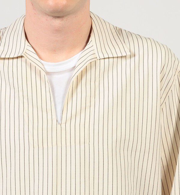 TOMORROWLAND MENS「【別注】Salvatore Piccolo HAVANA コットンストライプ プルオーバーロングスリーブ カプリシャツ」|シャツ・ブラウス|