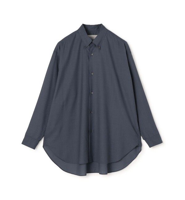 TOMORROWLAND MENS「ウールポリエステルボイル ボタンダウンロングシャツ」|シャツ・ブラウス|65 ブルー