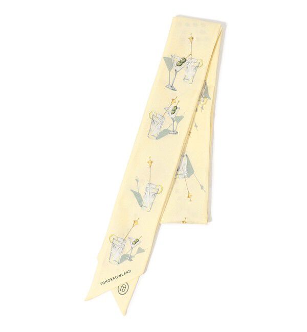 TOMORROWLAND GOODS「ATELIER TOMORROW COCKTAIL シルク ツイリースカーフ」|バンダナ・スカーフ|22 ライトイエロー系