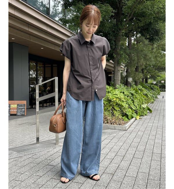 SLOBE IENA「《4サイズ展開/追加2》LEDENIM TUCK TROUSERデニム」|デニム|