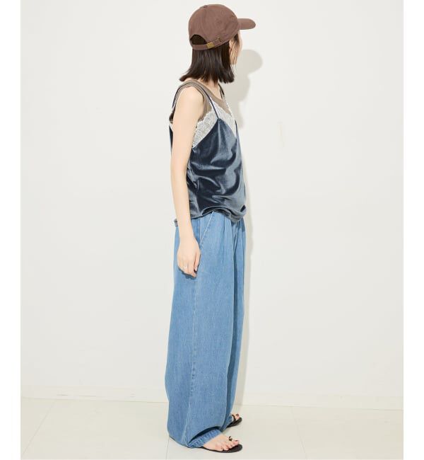 SLOBE IENA「《4サイズ展開/追加2》LEDENIM TUCK TROUSERデニム」|デニム|