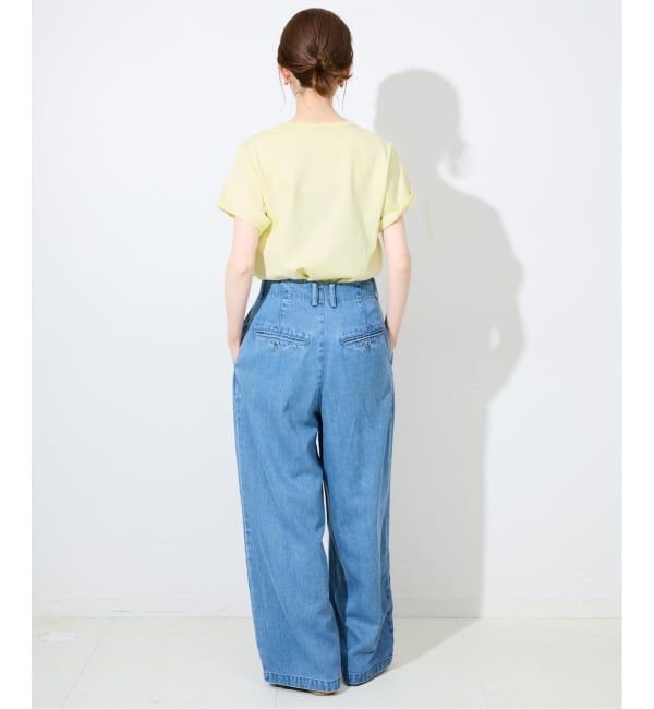 SLOBE IENA「《4サイズ展開/追加2》LEDENIM TUCK TROUSERデニム」|デニム|