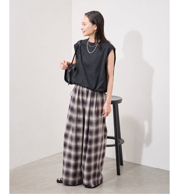 JOURNAL STANDARD「《追加》シャーリングノースリーブＴシャツ」|Tシャツ・カットソー|