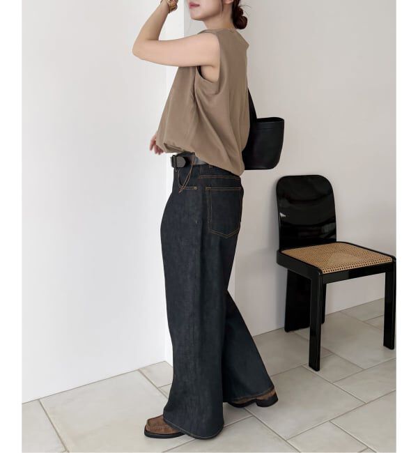 JOURNAL STANDARD「《追加》シャーリングノースリーブＴシャツ」|Tシャツ・カットソー|