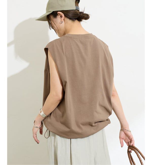 JOURNAL STANDARD「《追加》シャーリングノースリーブＴシャツ」|Tシャツ・カットソー|