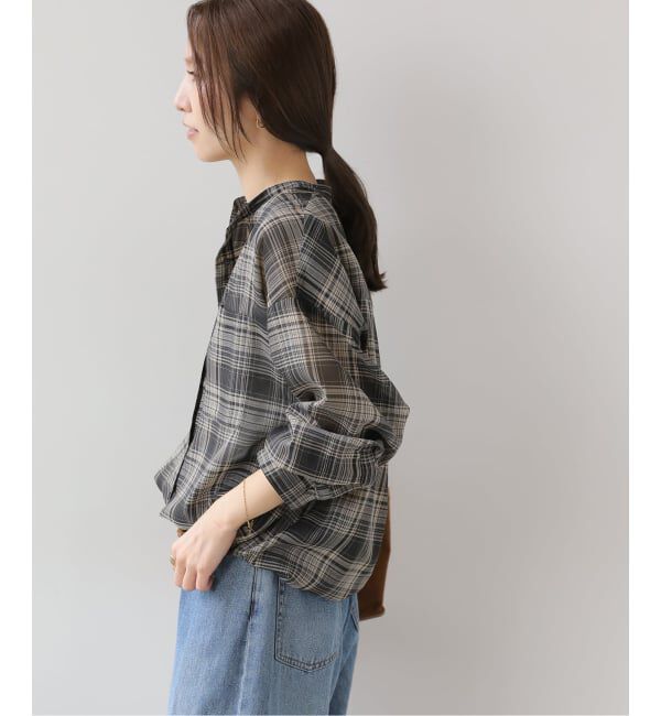JOURNAL STANDARD relume「ドロストワイドシアーチェックシャツ」|シャツ・ブラウス|