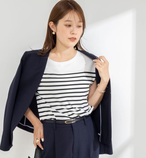 NOLLEY'S「《セットアップ対応/接触冷感》【BECシリーズ】ハイスペックトロVネックジャケット」|ノーカラージャケット|