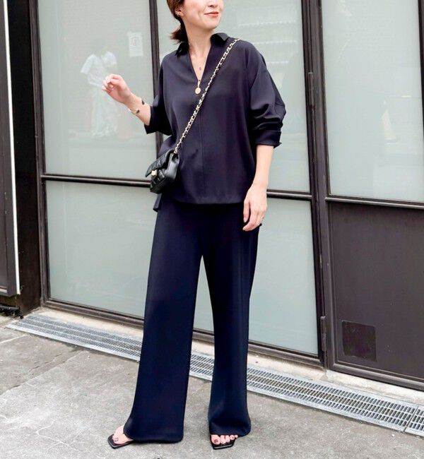 NOLLEY'S sophi「【一部WEB限定カラーアイテム】《セットアップ対応》ウォッシャブルツイルスキッパーシャツ」|シャツ・ブラウス|
