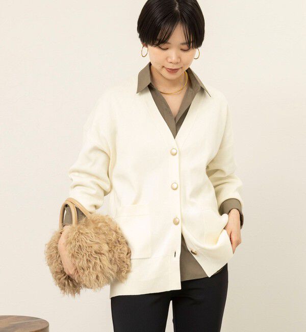NOLLEY'S sophi「【EC限定】《手洗い可能》総針ビックVネックカーディガン」|カーディガン|