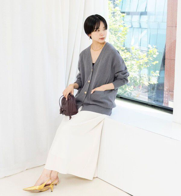 NOLLEY'S sophi「【EC限定】《手洗い可能》総針ビックVネックカーディガン」|カーディガン|