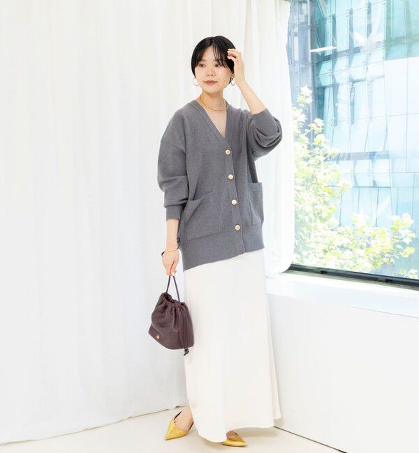 NOLLEY'S sophi「【EC限定】《手洗い可能》総針ビックVネックカーディガン」|カーディガン|