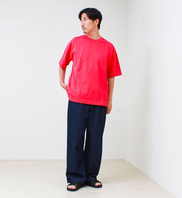 GLOSTER「バックステッチ サイドポケット クルーネックTシャツ」|Tシャツ・カットソー|