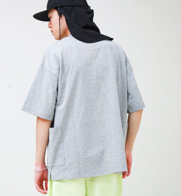 GLOSTER「バックステッチ サイドポケット クルーネックTシャツ」|Tシャツ・カットソー|