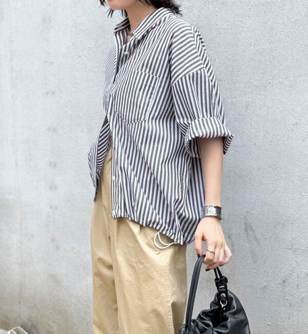 fredy emue「【人気につき半袖Ver.で再登場】汗染み軽減加工COTTON半袖シャツブルゾン」|シャツ・ブラウス|