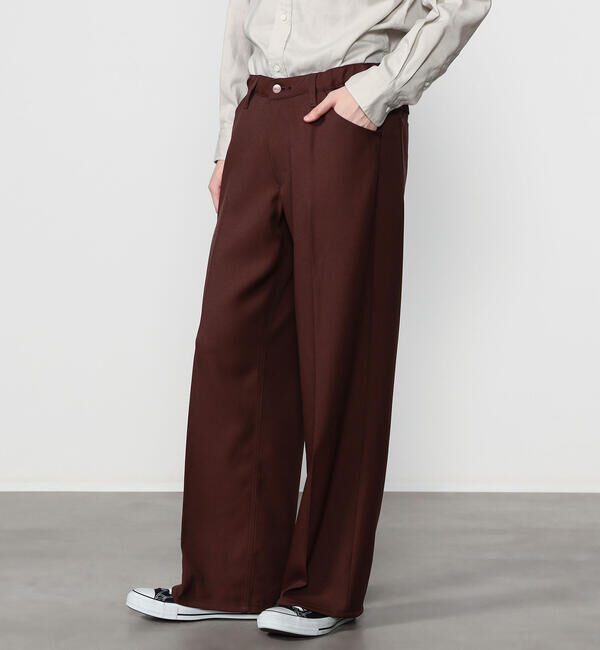  「Wrangler | 〈別注〉 WRANCHER ワイドスラックス BROWN MEN」|チノ|