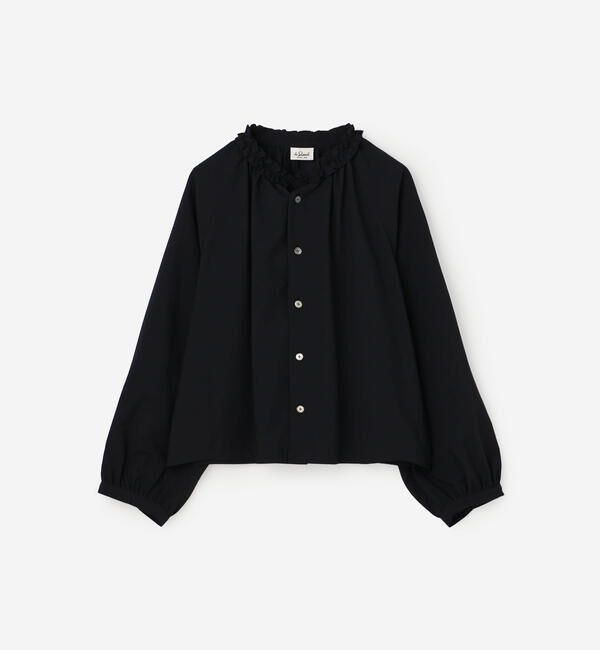 LE GLAZIK「LE GLAZIK | ブロードワッシャー ラッフルシャツ WOMEN」|シャツ・ブラウス|