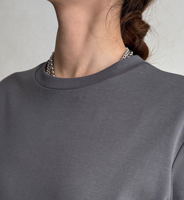  「【WEB限定】異素材切替フリルTEE」|Tシャツ・カットソー|