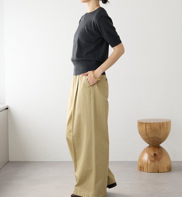  「【A・MONN】【着回し力抜群】HALF SLEEVE KNIT」|ニット・セーター|