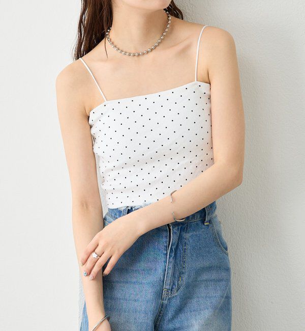  「【万能インナー/嬉しい7色展開】パット付きショートキャミソール2」|キャミソール|