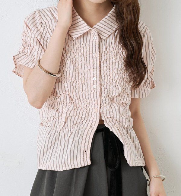  「シャーリングシェイプシャツ」|シャツ・ブラウス|