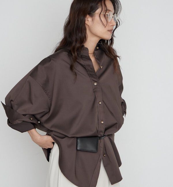  「《WEB限定/大人気につきリバイバル/累計販売１万枚達成》サテンBIGシャツ」|シャツ・ブラウス|