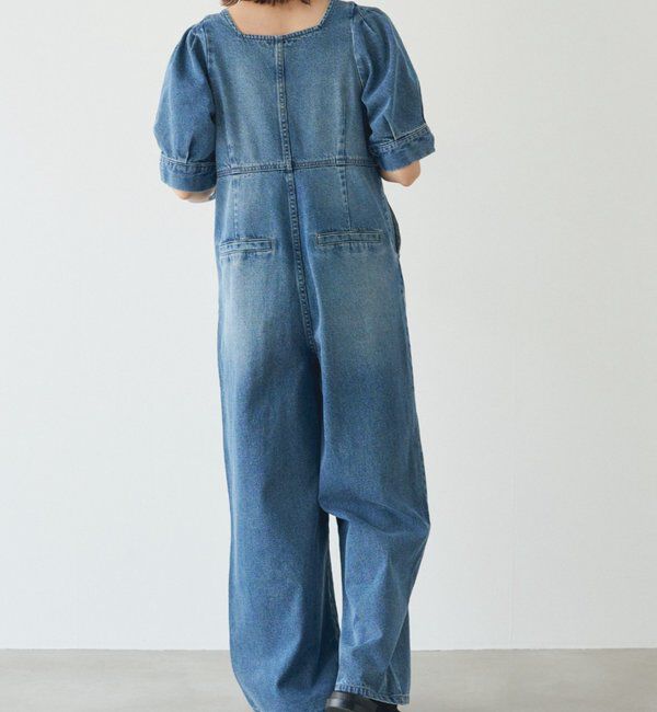  「【PUFRILL/パフリル】デニムパフオールインワン」|ワンピース|