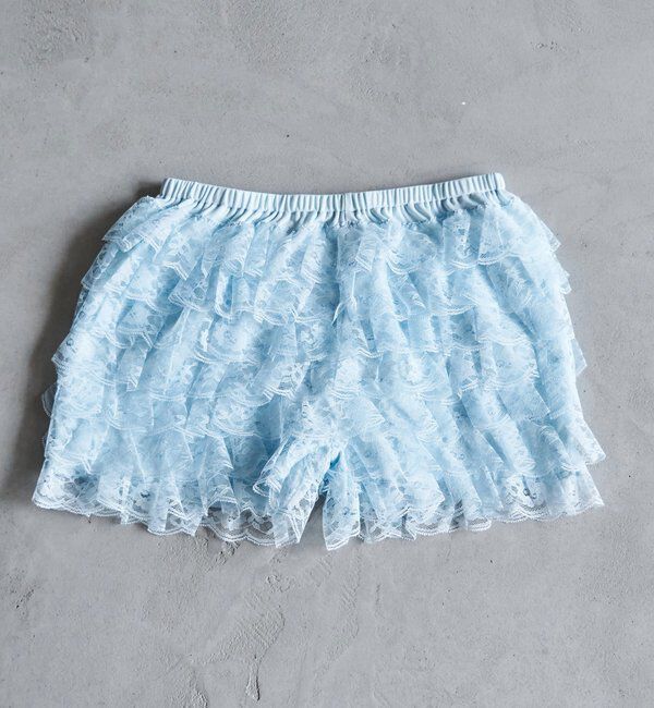  「レースショートパンツ(無地/ドット/チェック/レオパード)」|チノ|