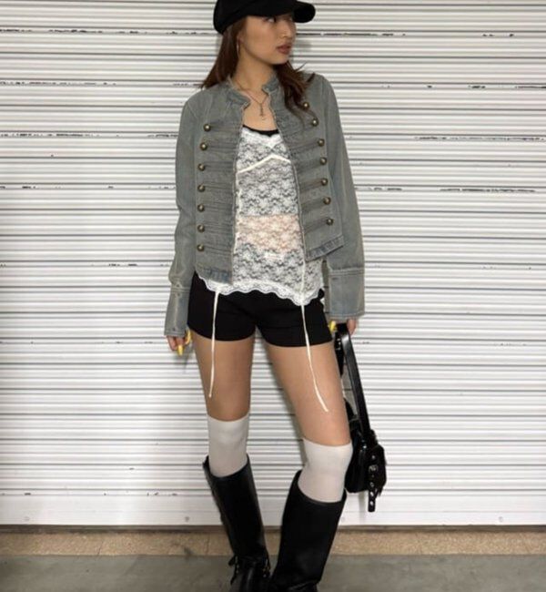  「【26AW LOOK掲載品番】レースガーターキャミ」|キャミソール|