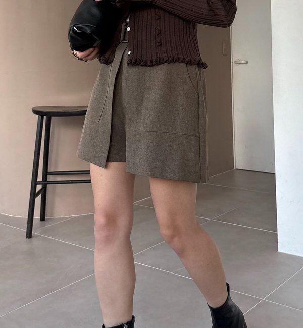  「【セットアップ対応】スカートレイヤードショートパンツ」|スカート|