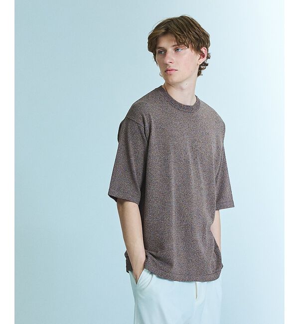 ABAHOUSE「【接触冷感】 サマーニットTシャツ / オーバーサイズ」|Tシャツ・カットソー|