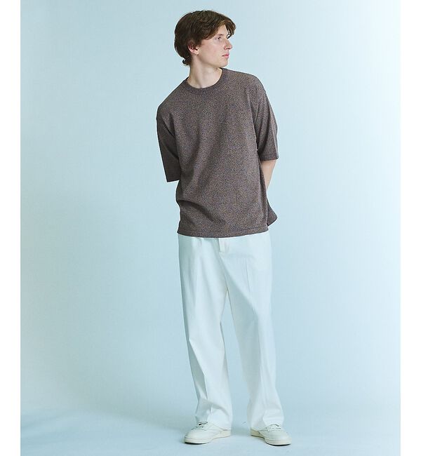 ABAHOUSE「【接触冷感】 サマーニットTシャツ / オーバーサイズ」|Tシャツ・カットソー|
