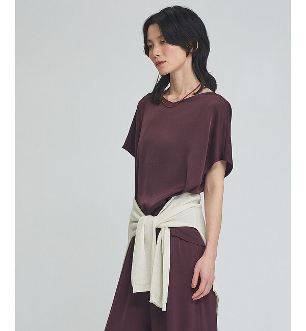 qualite「【接触冷感＆吸水速乾】新色入荷！クールサテンブラウス/セットアップ対応」|シャツ・ブラウス|
