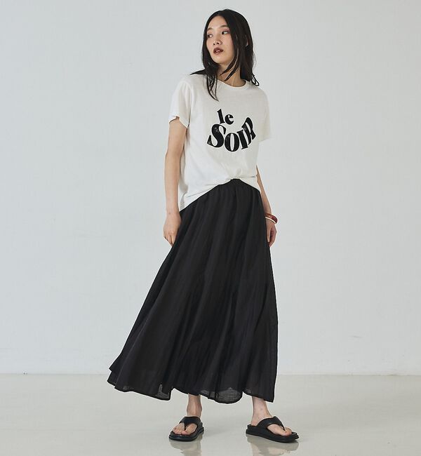 abahouse mavie「甘編み天竺ロゴTシャツ」|Tシャツ・カットソー|