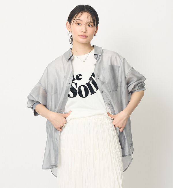 abahouse mavie「甘編み天竺ロゴTシャツ」|Tシャツ・カットソー|