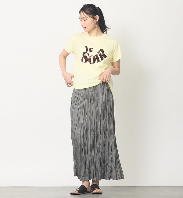 abahouse mavie「甘編み天竺ロゴTシャツ」|Tシャツ・カットソー|